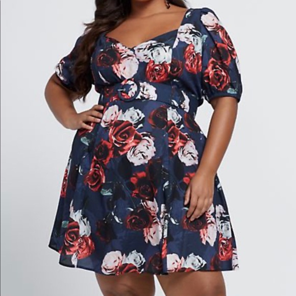 Floral Flare Dress - Picture 1 of 4